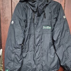 SESSIONS Team Lizard Sobe Black Hooded Performance Jacket